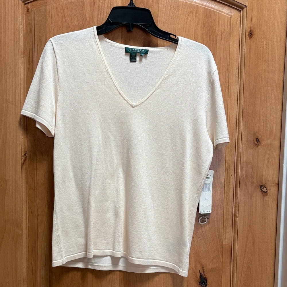 Ralph Lauren Cream Short Sleeve Tee